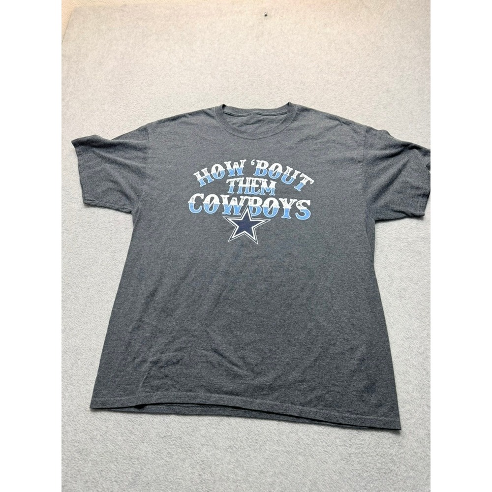 Dallas Cowboys How Bout Them Cowboys Graphic T-Shirt Gray Mens XL NFL Football